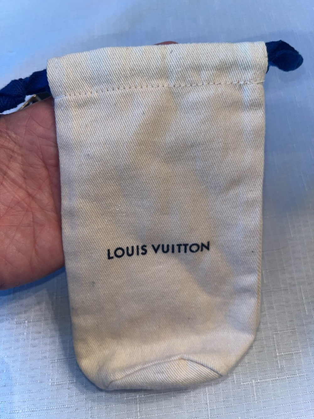 Louis Vuitton LV Black Calfskin Leather Luggage Tag - Brass Hardware WITH DUSTY - Picture 12 of 14